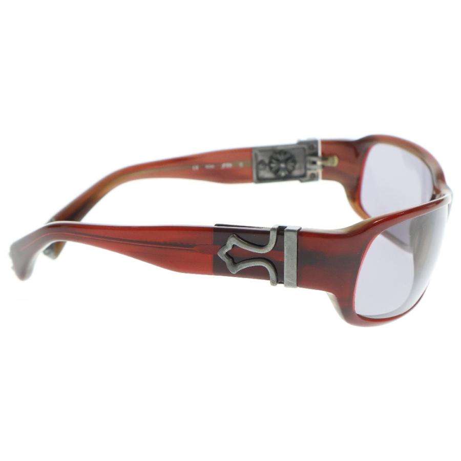 CHROME HEARTS クロムハーツ FIX II CHプラステンプル サングラス メガネ 眼鏡 レッド/ブラウン レディース CHROME HEARTS（クロムハーツ） FIX II CHプラステンプル サングラス