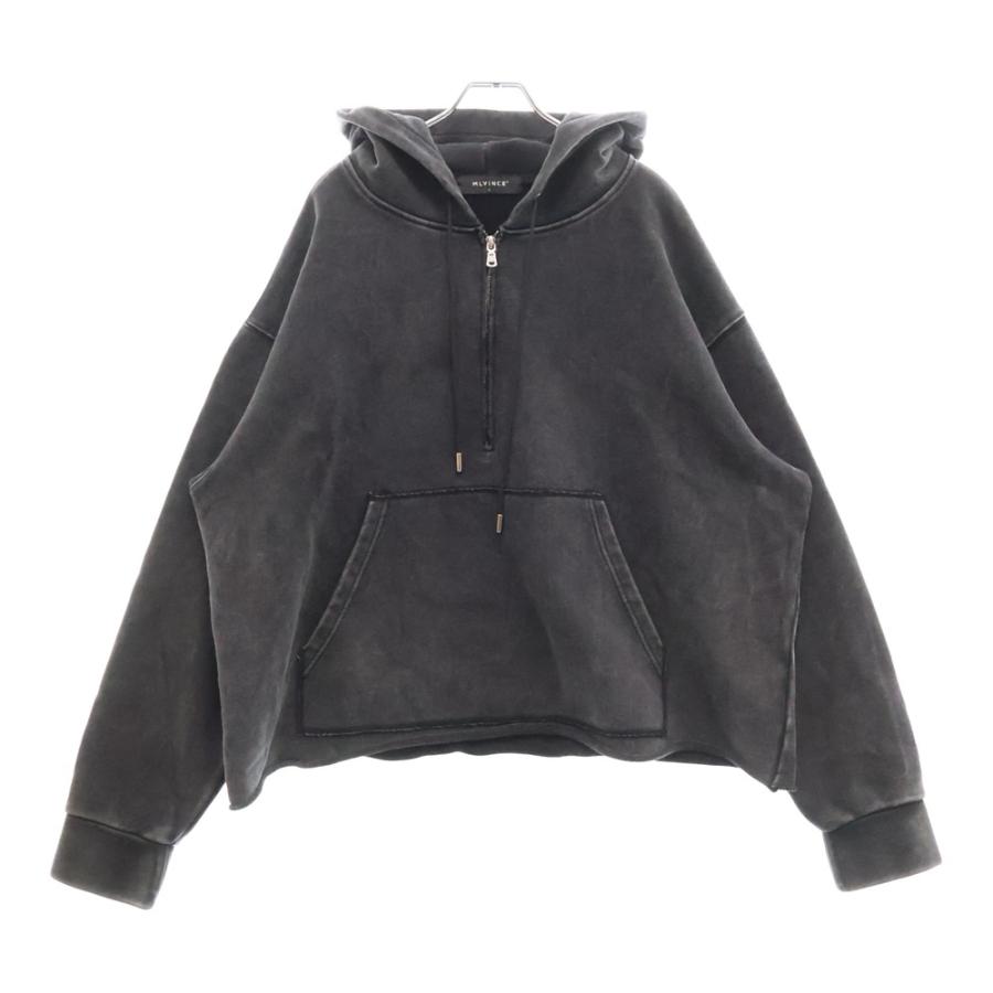 mlvince ウォッシュ加工　パーカー メルヴィンス 24AW ヴィンテージウォッシュ加工ハーフジップスウェット