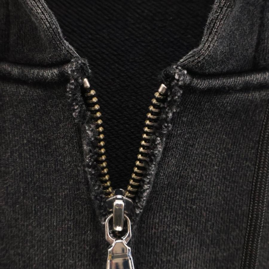 メルヴィンス 24AW ヴィンテージウォッシュ加工ハーフジップスウェット