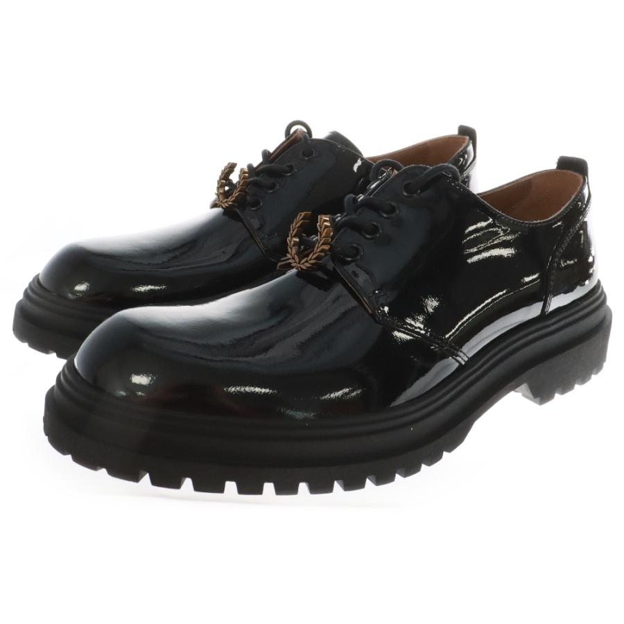 FRED PERRY（フレッドペリー） Derby Patent Leather Shoes ロゴ