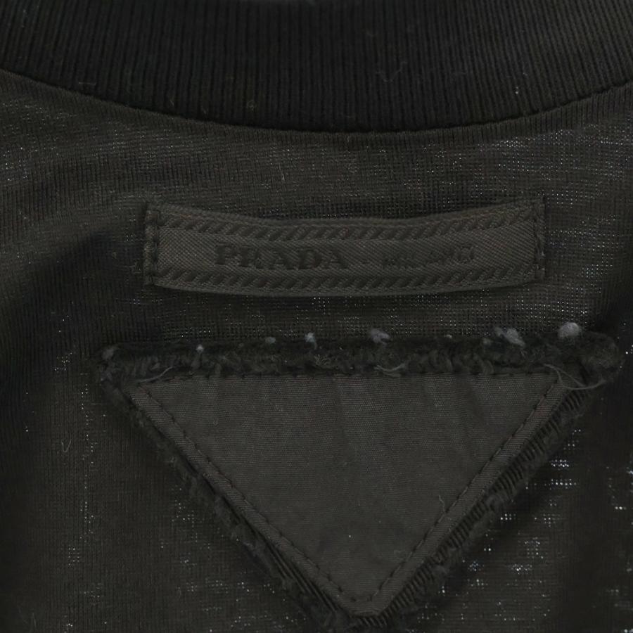 PRADA（プラダ） CROPPED JERSEY TEE ロゴワッペン クロップドダメージ
