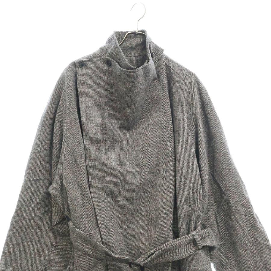 名作ESSAY エッセイGURKHA COAT グルカ コート 黒M ESSAY エッセイ GURKHA COAT イベリコツイード ウール ロング