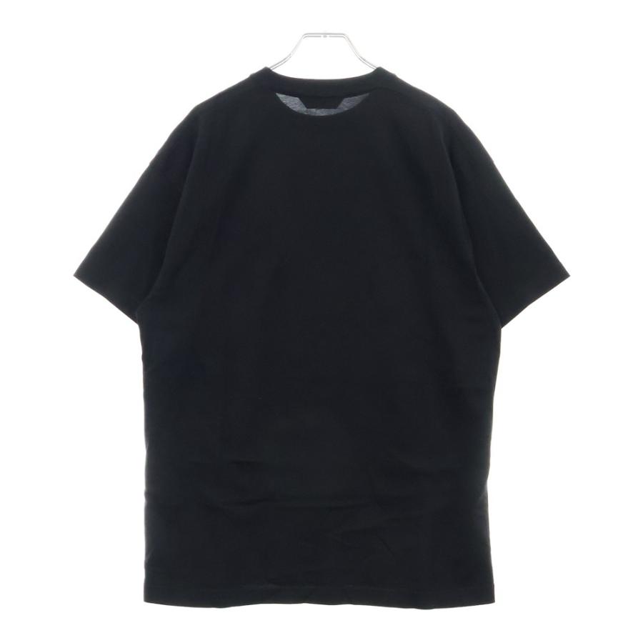 BALENCIAGA - BALENCIAGA バレンシアガ ミニロゴプリント クルーネック半袖Tシャツ カットソー ブラック レディース 613969 BALENCIAGA バレンシアガ ミニロゴプリント クルーネック半袖T