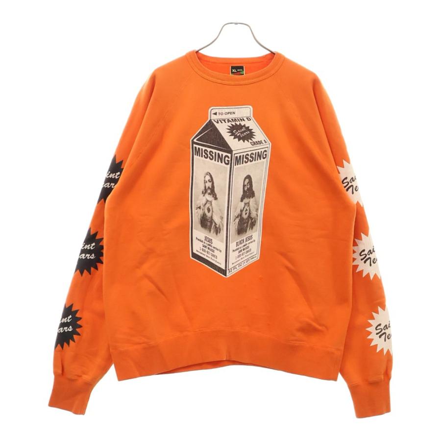 セントマイケル 22AW × デニムティアーズ ミルクパックプリント クルー