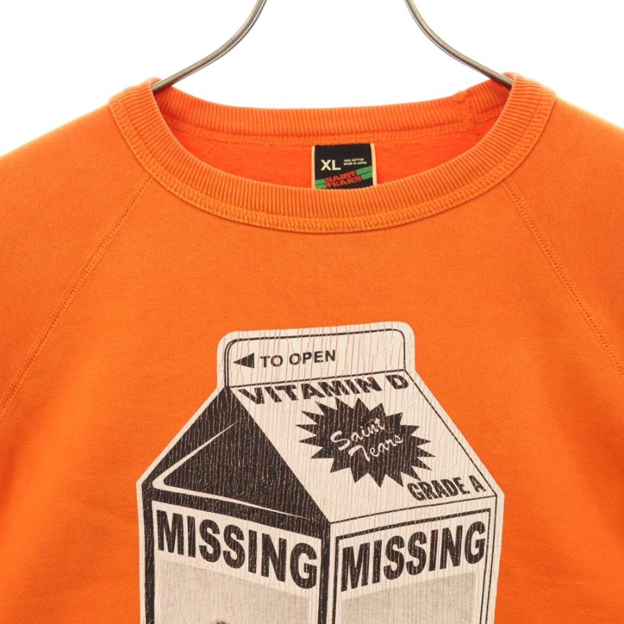 セントマイケル 22AW × デニムティアーズ ミルクパックプリント クルー