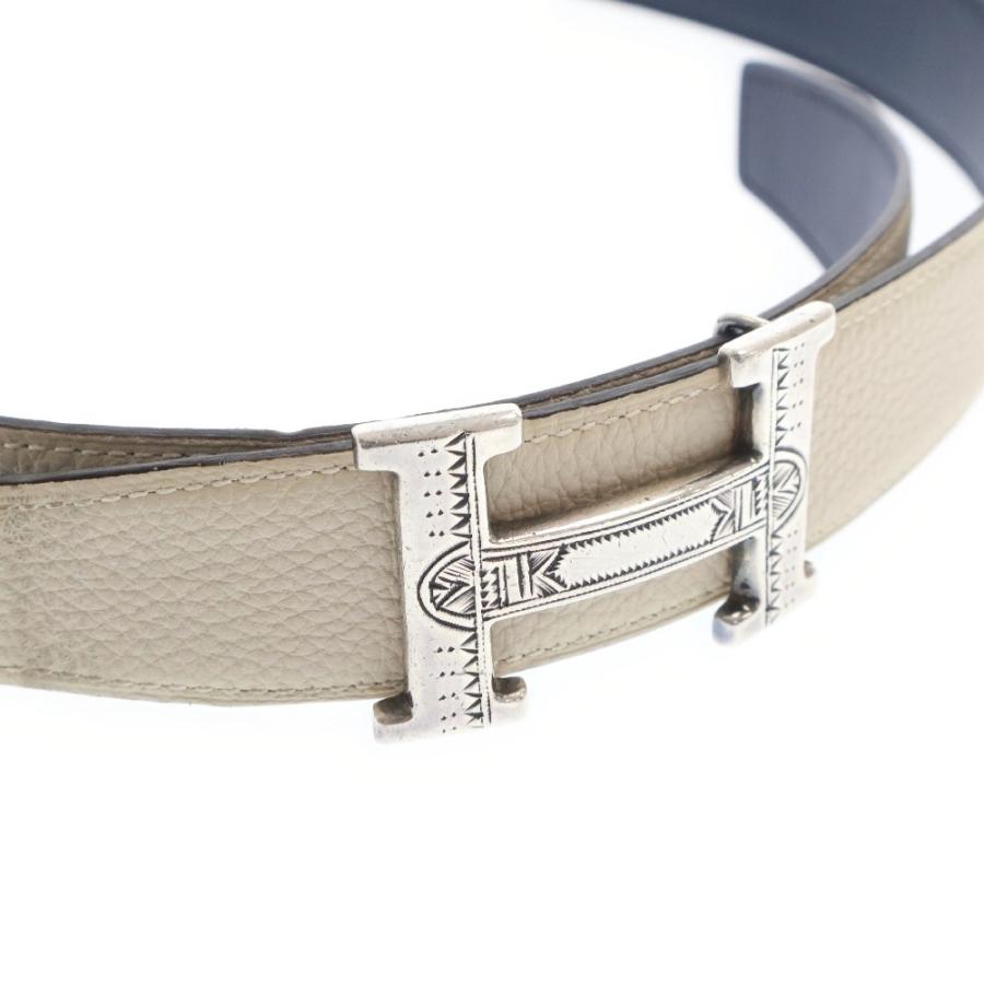 ★HERMES★エルメス★シルバーバックル★リバーシブルベルト★トゥアレグ HERMES（エルメス） Touareg H Backle Z刻印 トゥアレグ バックル