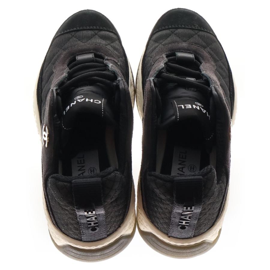 シャネル ココマーク マトラッセ ファブリック スニーカー35 シャネル ココマーク ファブリック スニーカー 35 レディース ブラック