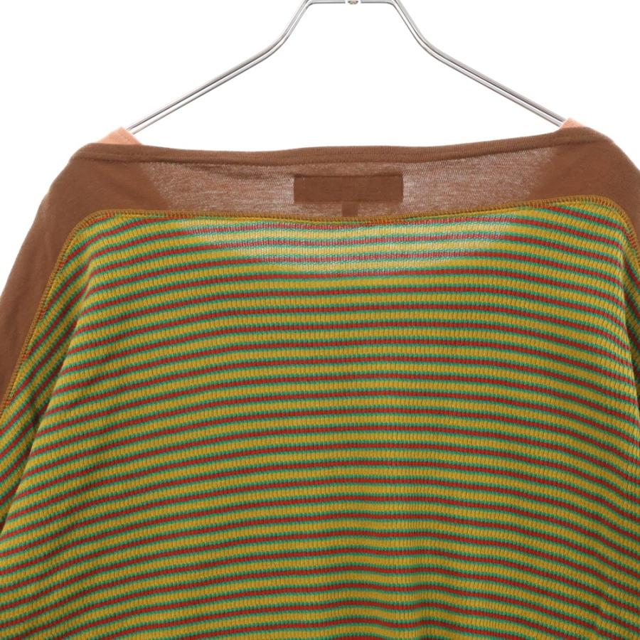 サスクワァッチファブリックス　ボートネック　ボーダー　ワッフル　カットソー サスクワァッチファブリックス ボートネック ボーダー ワッフル