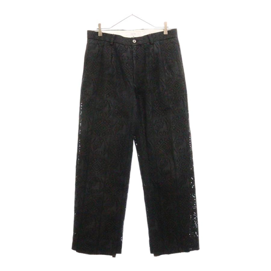Sasquatch Fabrics ブラック ワイドパンツ サスクワッチファブリックス 24AW SHUMISEN JAQUARED WIDE SLACKS