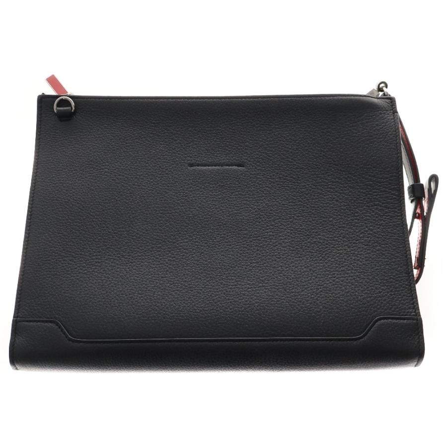 CHRISTIAN LOUBOUTIN クリスチャンルブタン SKYPOACH スカイポーチ スタッズ レザー クラッチバッグ ブラック/レッド 1185130 Christian Louboutin（クリスチャンルブタン） SKYPOACH スカイポーチ