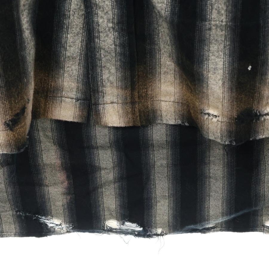 メゾンミハラヤスヒロ 24AW STRIPE L/S SHIRT ダック刺繍 ヴィンテージ 