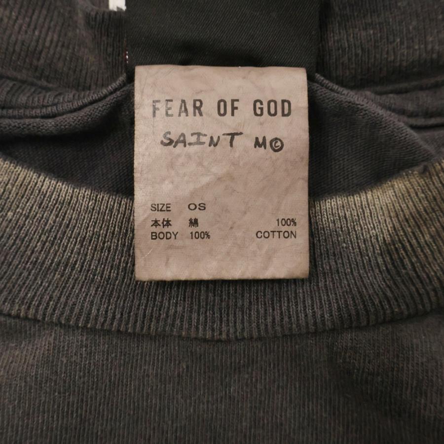 25SS ×フィアオブゴッド SNT OF GOD FG_SS TEE VINTAGE加工 セントオブゴッド 両面プリント 半袖Tシャツ 【サントスFC】 SM-HR8-0000-C01