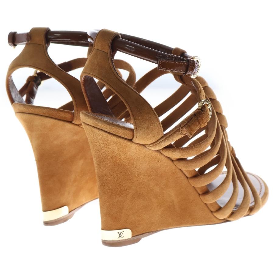 LOUIS VUITTON（ルイ・ヴィトン） ウェッジソール スエード 編み上げ