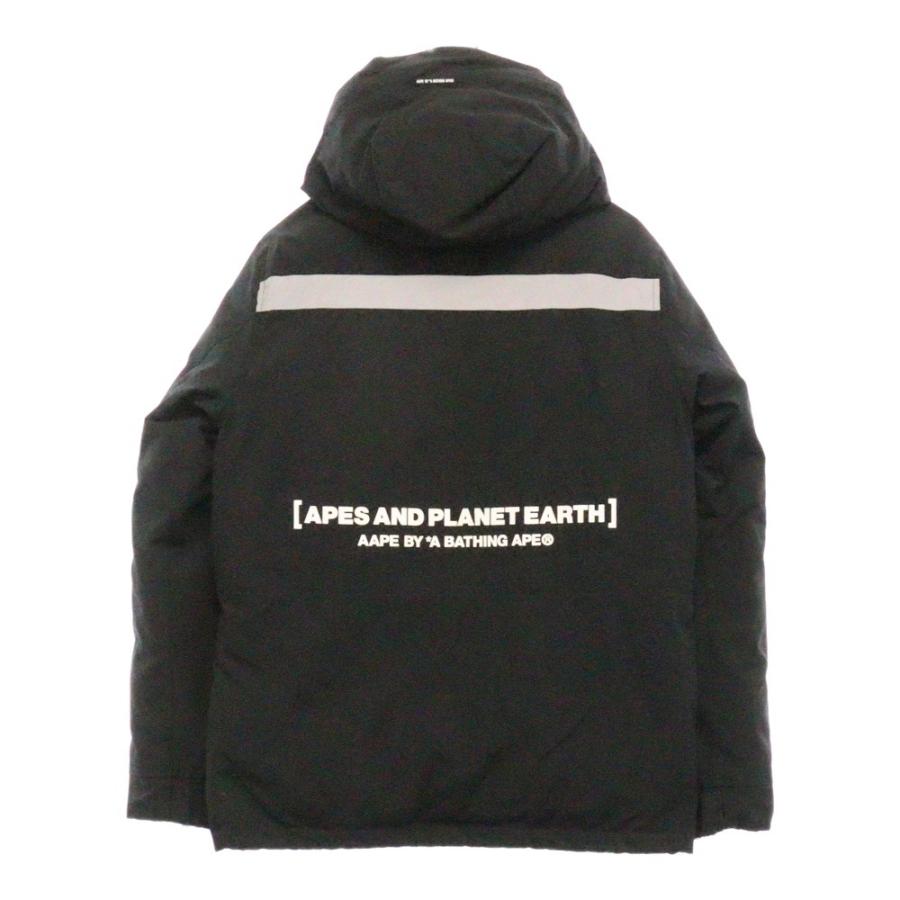 A BATHING APE アベイシングエイプ ライトダウンジャケット 黒 M A BATHING APE Leather Classic Down Jacket 
