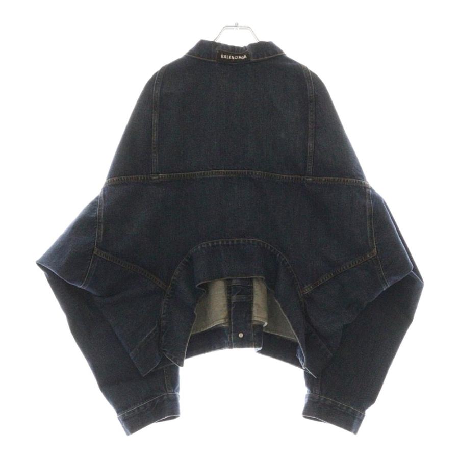 クリーニング済 国内正規品BALENCIAGAアップサイドダウンデニムジャケット バレンシアガ(BALENCIAGA)バレンシアガ アップサイドダウン デニム