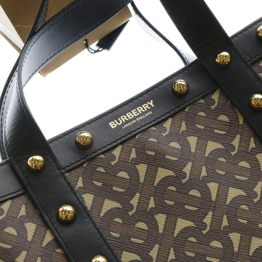 BURBERRY バーバリー TBモノグラム総柄 スタッズ レザー トート