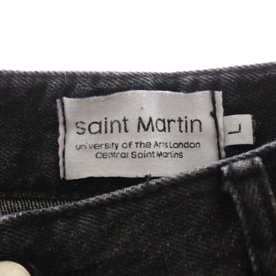 Saint Martin サイドライン ワイド デニム バギーパンツ レッド 