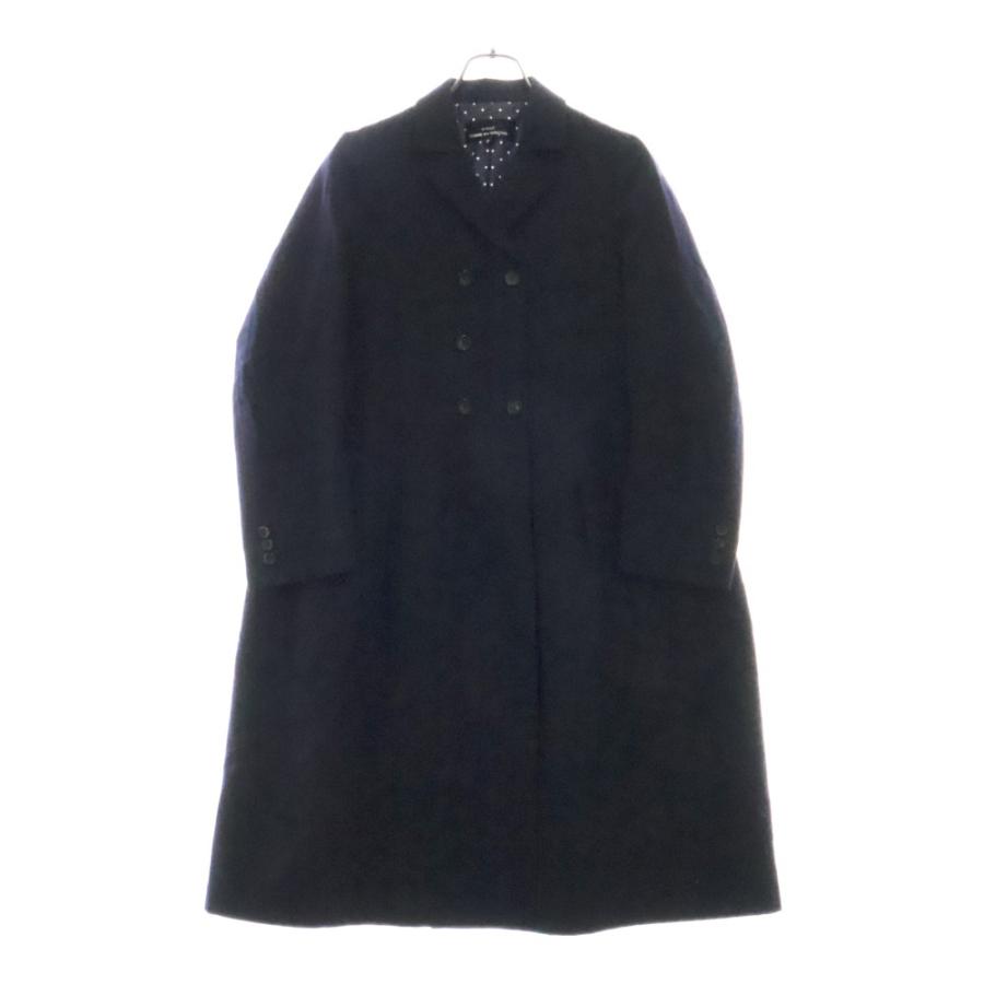 専用 AD2015 トリココムデギャルソン ドット裏地 ウールロングコート