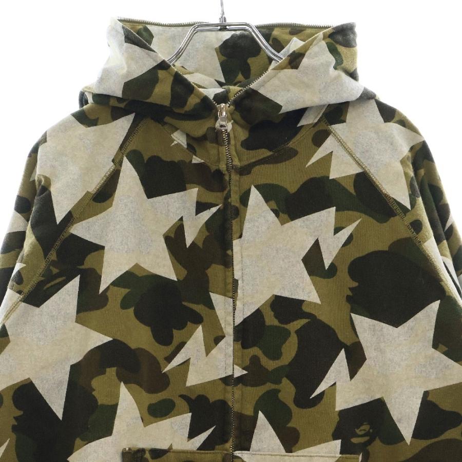 希少 エイプ パイレーツストア限定 1stカモ スター柄 ジップパーカー S A BATHING APE（アベイシングエイプ） BAPESTA STAR 1st CAMO FULL-ZIP