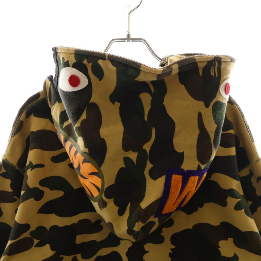 エイプ ジップパーカー1STカモ クロップド 短丈 シャーク フーディー A BATHING APE 1st Camo PONR Shark Full Zip Hoodie 