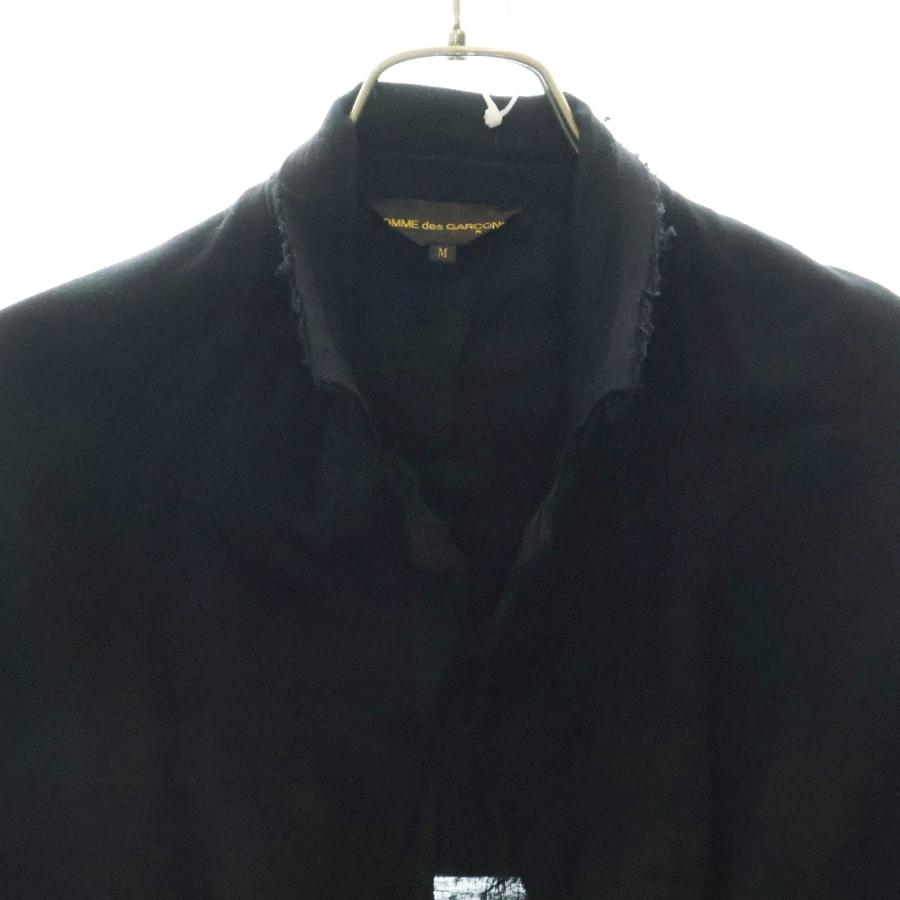 AD2002【コムデギャルソン】デニムジャケット ストライプ 丸襟 レース