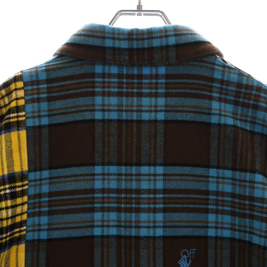 OFF-WHITE / 22SS/Block Flannel Shirt/L/コットン/マルチカラー/チェック/OMGA227S22FAB003 OFF-WHITE オフホワイト 22SS Block Flannel Shirt ブロック タータン
