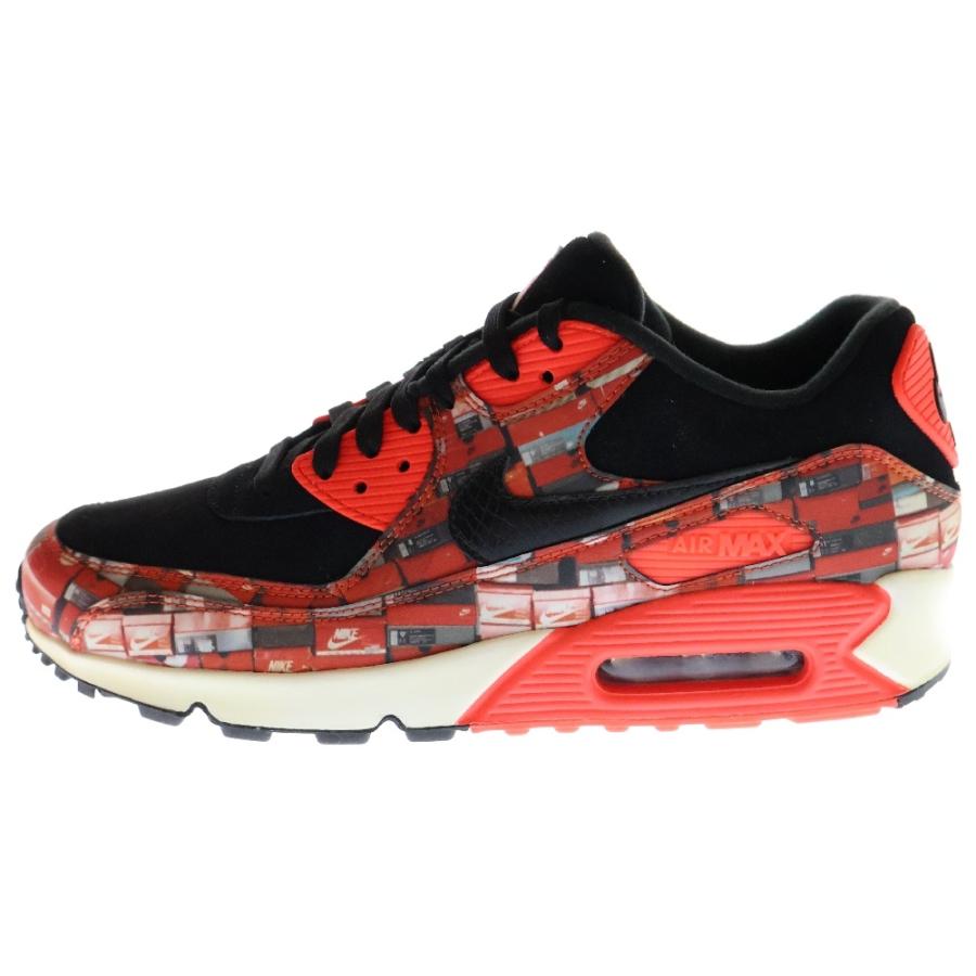 NIKE ナイキ ×atmos AIR MAX 90 PRNT アトモス エアマックス90 プリント ローカットスニーカー ブラック/レッド US9.5/27.5cm AQ0926-001 NIKE（ナイキ） ×atmos AIR MAX 90 PRNT アトモス エアマックス90