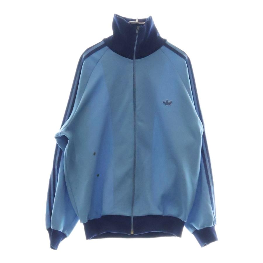 80s ads-4f トラックジャケット ブルー adidas（アディダス） 80S VINTAGE デサント製 トレフォイルロゴ後期