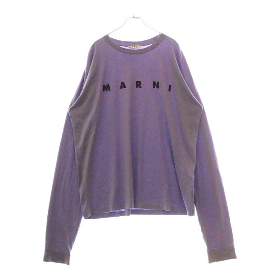 MARNI / 長袖Tシャツ/46/--/IVO/HUMU0169P0 MARNI マルニ ロゴプリント ロングスリーブカットソー 長袖Tシャツ