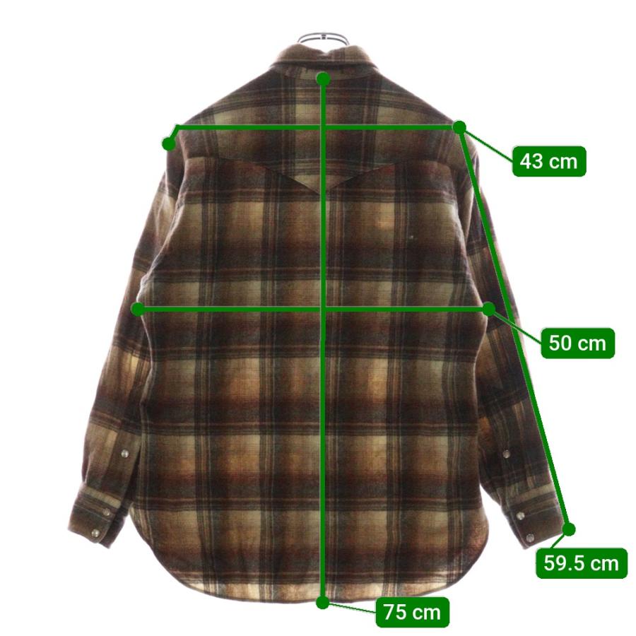 ペンドルトン　綿１００％　長袖シャツ　チェック柄　ブラウン　美品 PENDLETON PENDLETON（ペンドルトン） オープンカラーシャツ