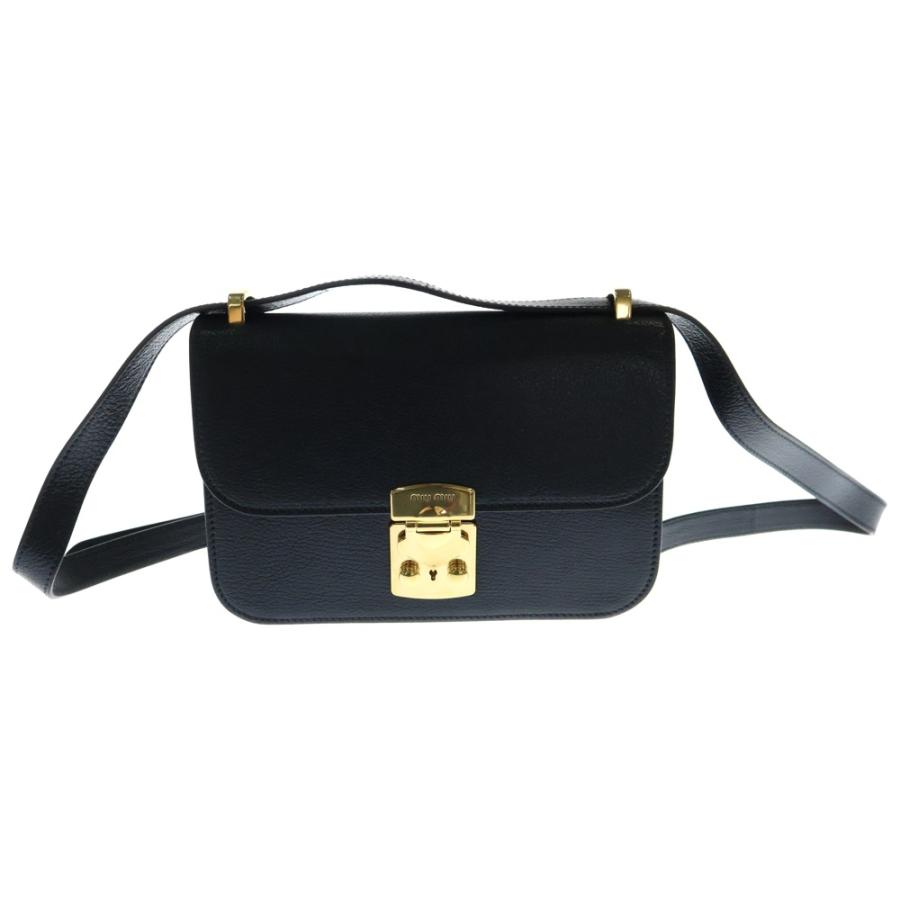 miumiu ミュウミュウ マドラス ショルダーバッグ レザー ゴールド金具