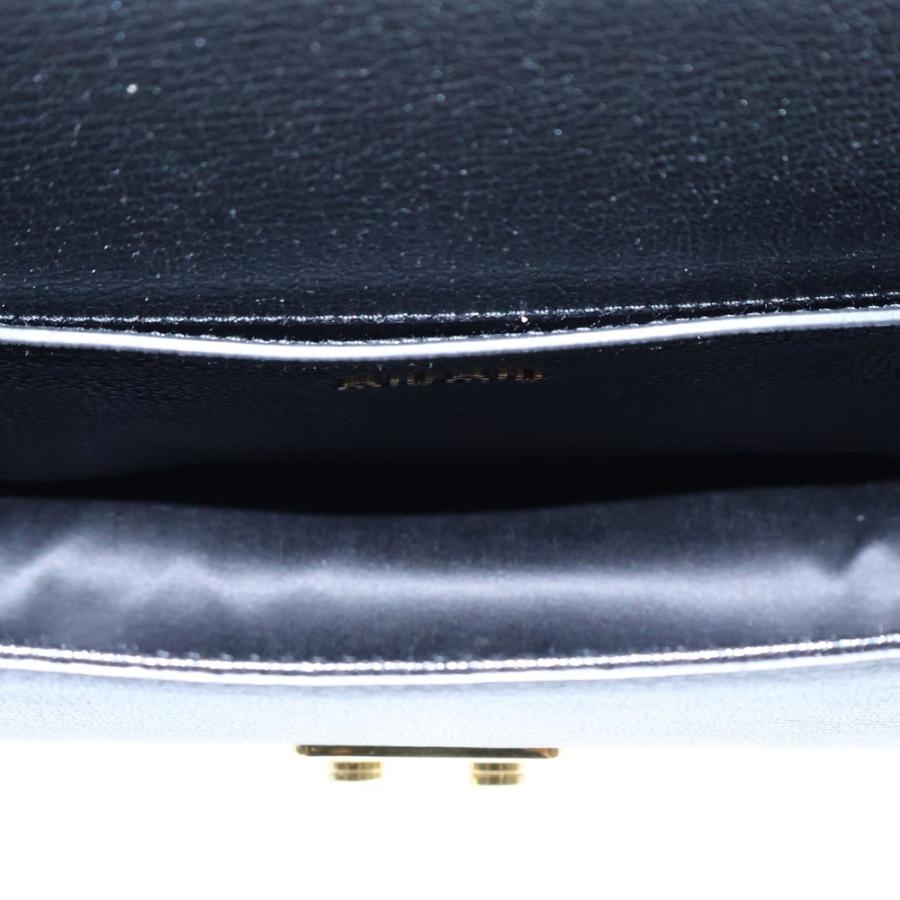 MIU MIUネイビー レザー バッグ ゴールド金具 MIU MIU マテラッセ ハンドバッグ ネイビー ゴールド レザー