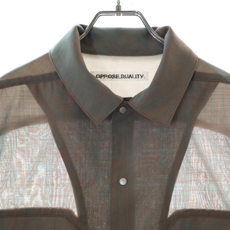 新品】OPPOSE DUALITY CHAMBRAY PANEL SHIRT