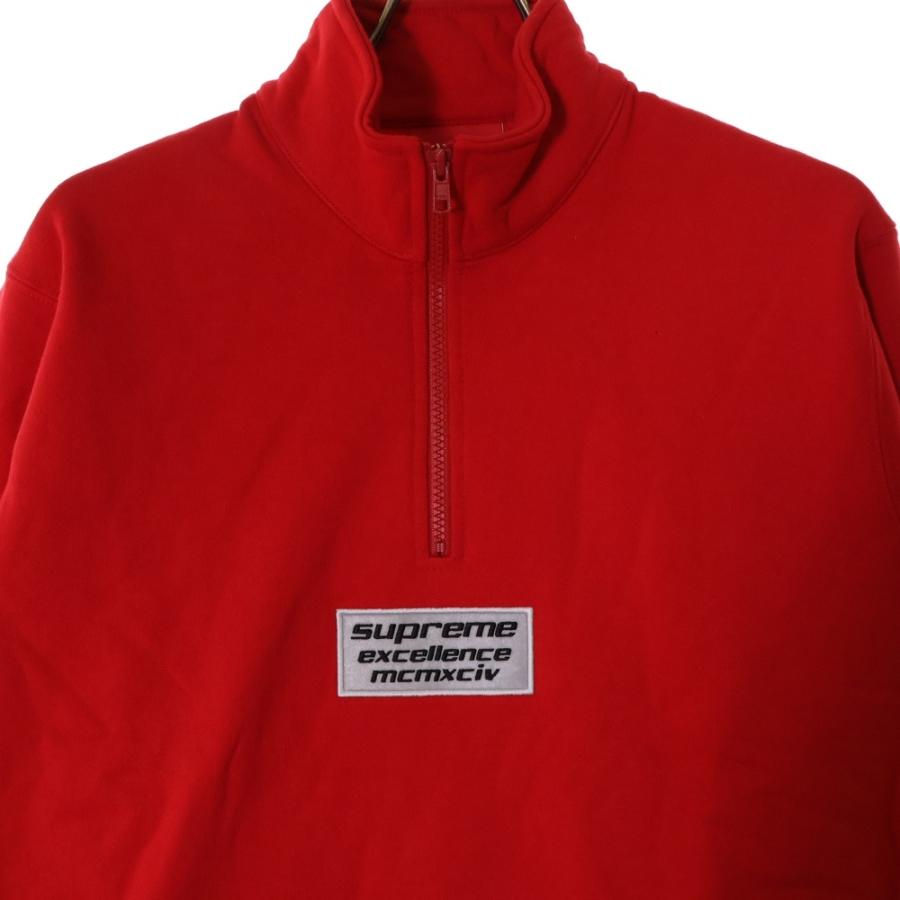 Supreme / 17SS/3M Reflective Excellence Half Zip Sweat/S/コットン/レッド Supreme（シュプリーム） 17SS Excellence MCMXCIV Half Zip Sweat