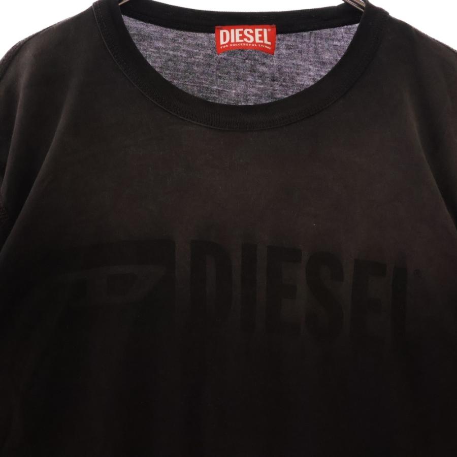 【新品】DIESEL ブラック 長袖カットソー DIESEL ディーゼル T-MUST-LS DDDロゴ プリントロングスリーブ