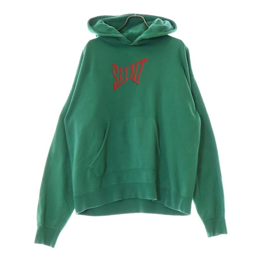 SAINT MICHAELセントマイケルパーカーグリーン 22SS SAINT MICHAEL セントマイケル 22SS Logo Hoodie ロゴフーディー