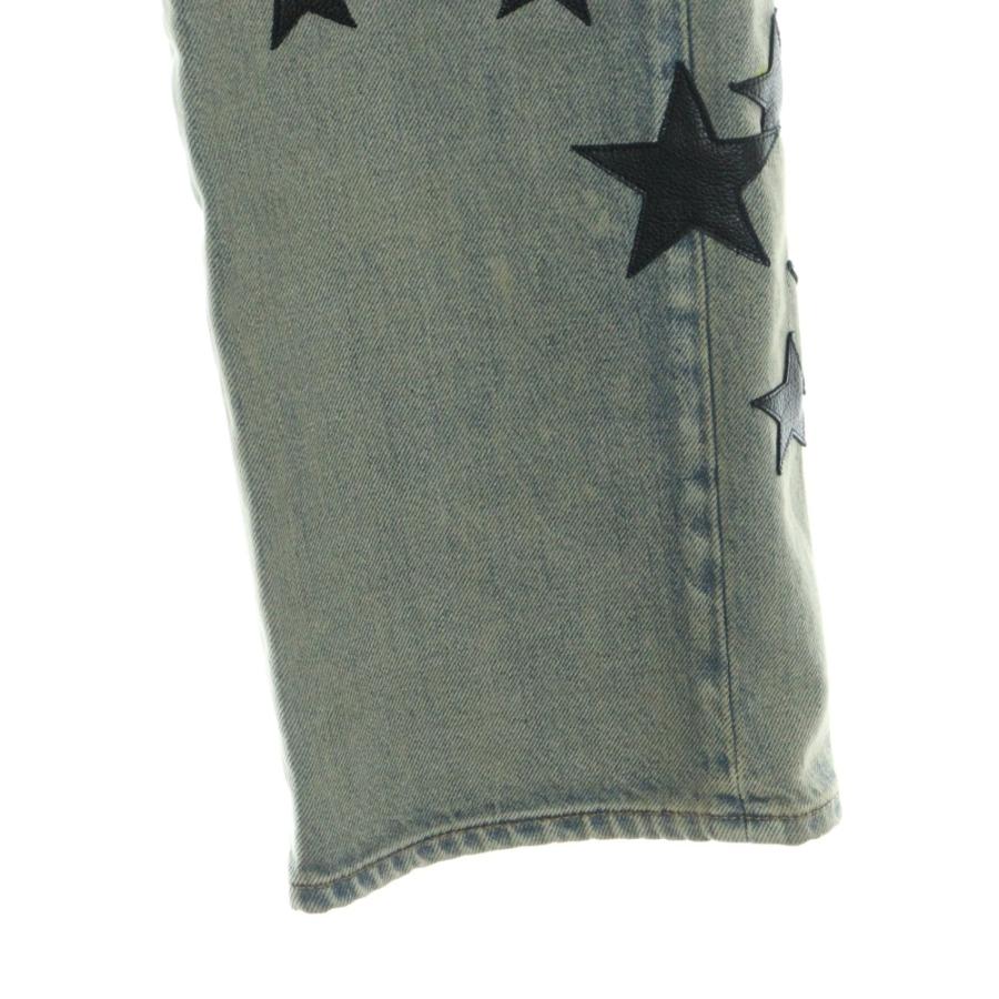 AMIRI（アミリ） LEATHER STAR STRAIGHT JEAN レザースターパッチ