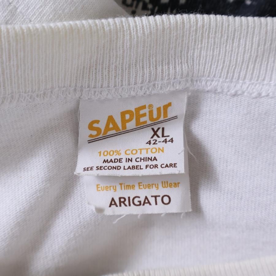 SAPEur サプール ロッドマン バックプリント クルーネック半袖Tシャツ
