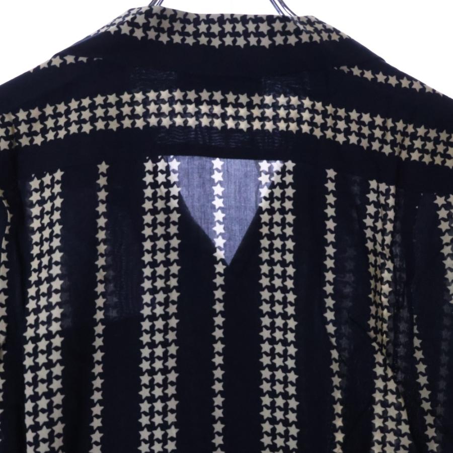 サンローランパリ  507592 Y821U スター ストライプ レーヨン半袖シャツ メンズ 37 SAINT LAURENT PARIS サンローランパリ 19SS スターストライプ
