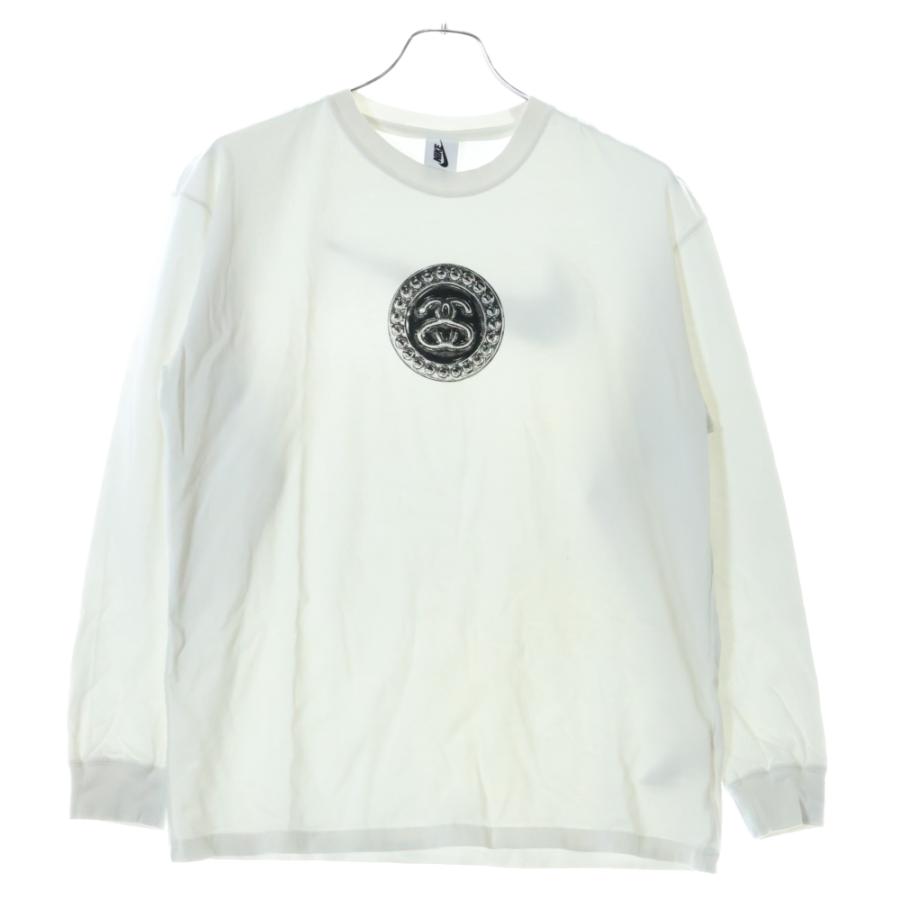 NIKE ナイキ ×STUSSY SS LINK L/S T-SHIRT ステューシー SSリンク クルーネック コットン 長袖Tシャツ ...