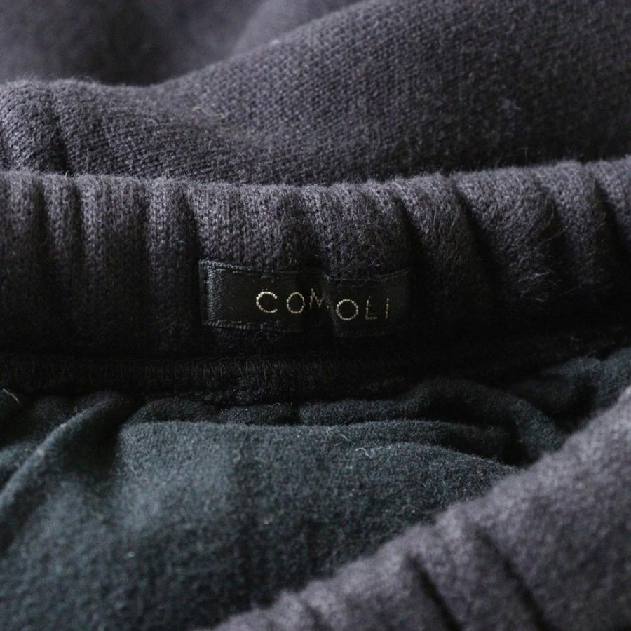 COMOLI（コモリ） 21AW C/W 裏毛 ワイド スウェットパンツ ブラック