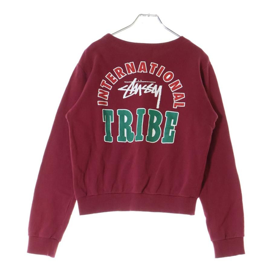 STUSSY レッド クルーネック トレーナー