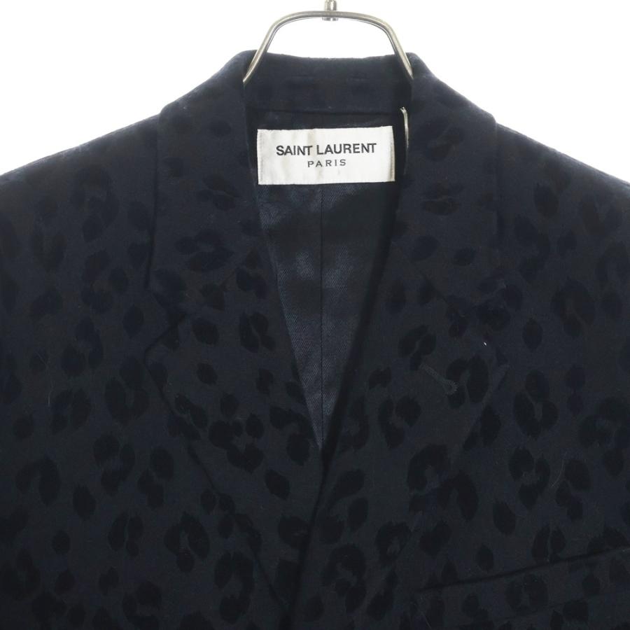 サンローランパリ 15AW エディ期 レオパード 総柄 3B ダブルフラップ