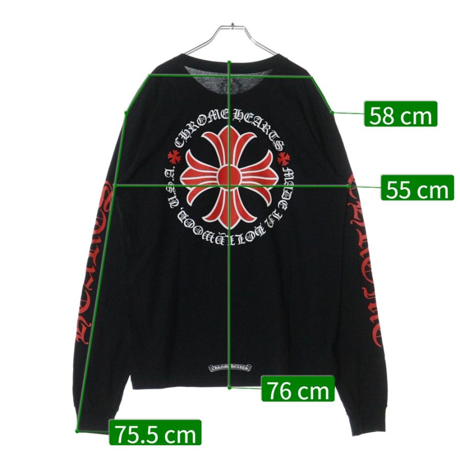 CHROME HEARTS クロムハーツ RED CROSS L/S TEE レッドクロス アーム 