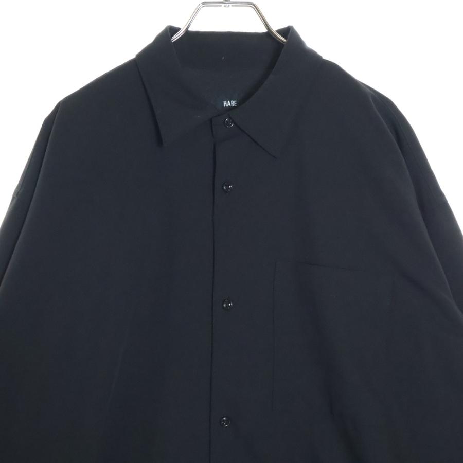 HARE（ハレ） エンブロイダリー ロングスリーブ 長袖 シャツ ブラック