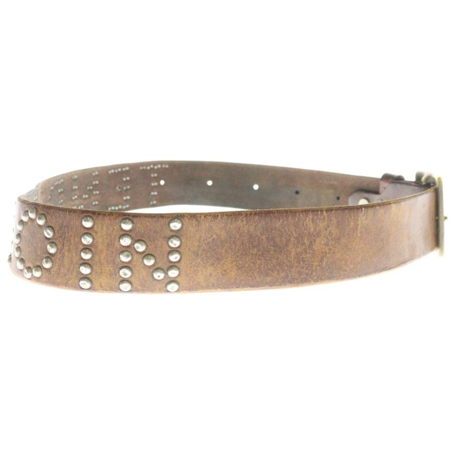 TENDERLOIN（テンダーロイン） ×HTC T-STUDS BELT ロゴスタッズ レザー
