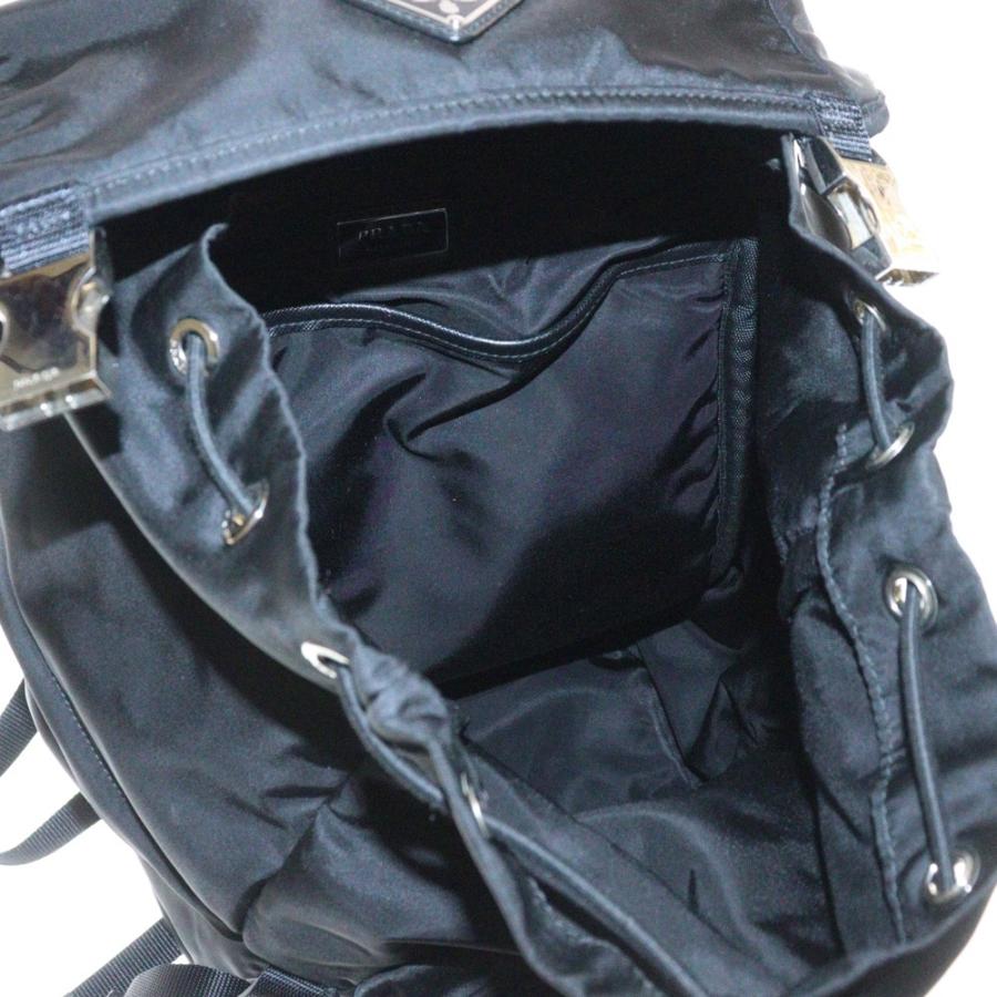 PRADA プラダ 2VZ135 テスートナイロン リュックサック バックパック トラベルバッグ 三角ロゴプレート トライアングルロゴプレート  ネイビー ブラック 紺 黒 白タグ 保存袋付き プラダ バックパック リュックサック メンズ トライアングルロゴ