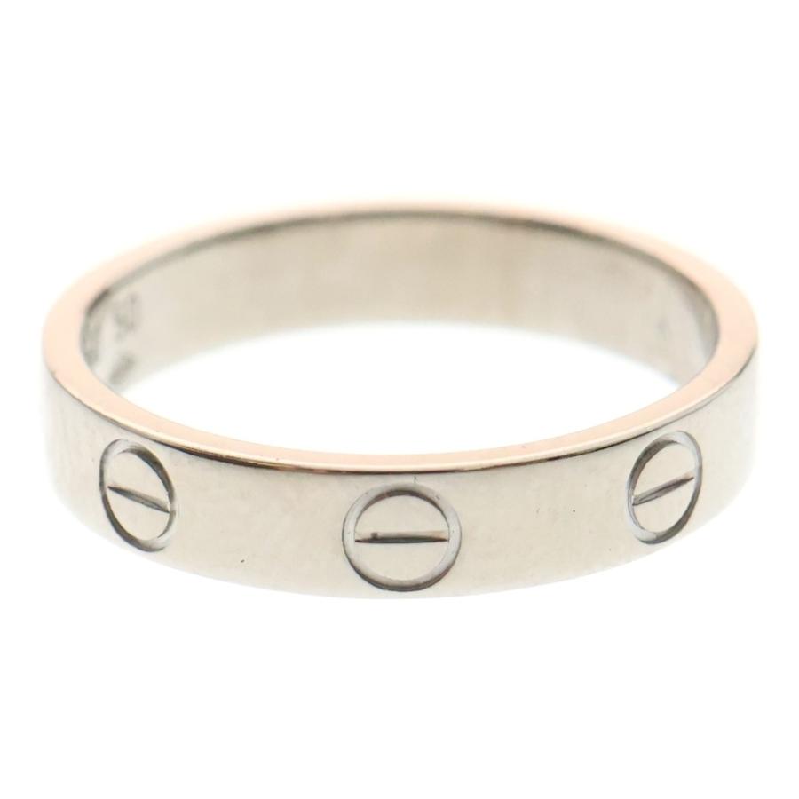 Cartier カルティエ K18WG ミニラブ リング 指輪 ホワイトゴールド 50