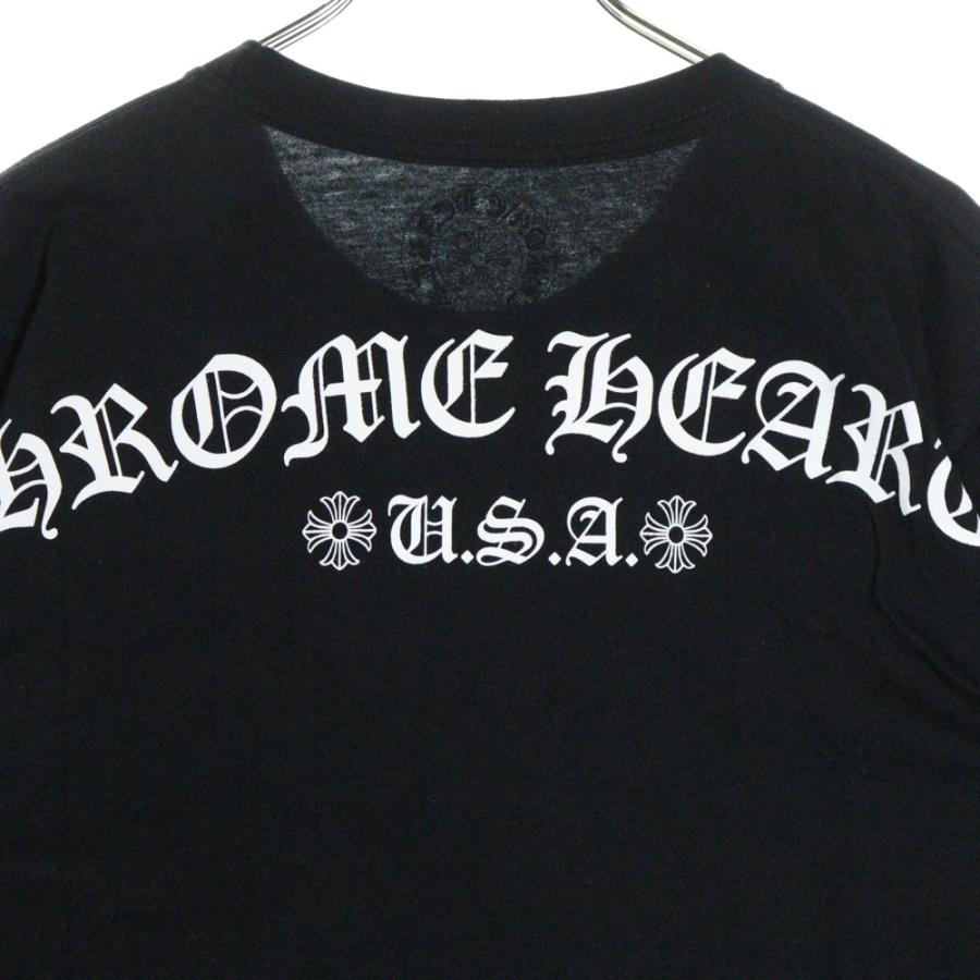 クロムハーツロゴ入り黒Tシャツ ショートスリーブ　黒　M クロムハーツロゴ入り黒Tシャツ ショートスリーブ 黒 M ア