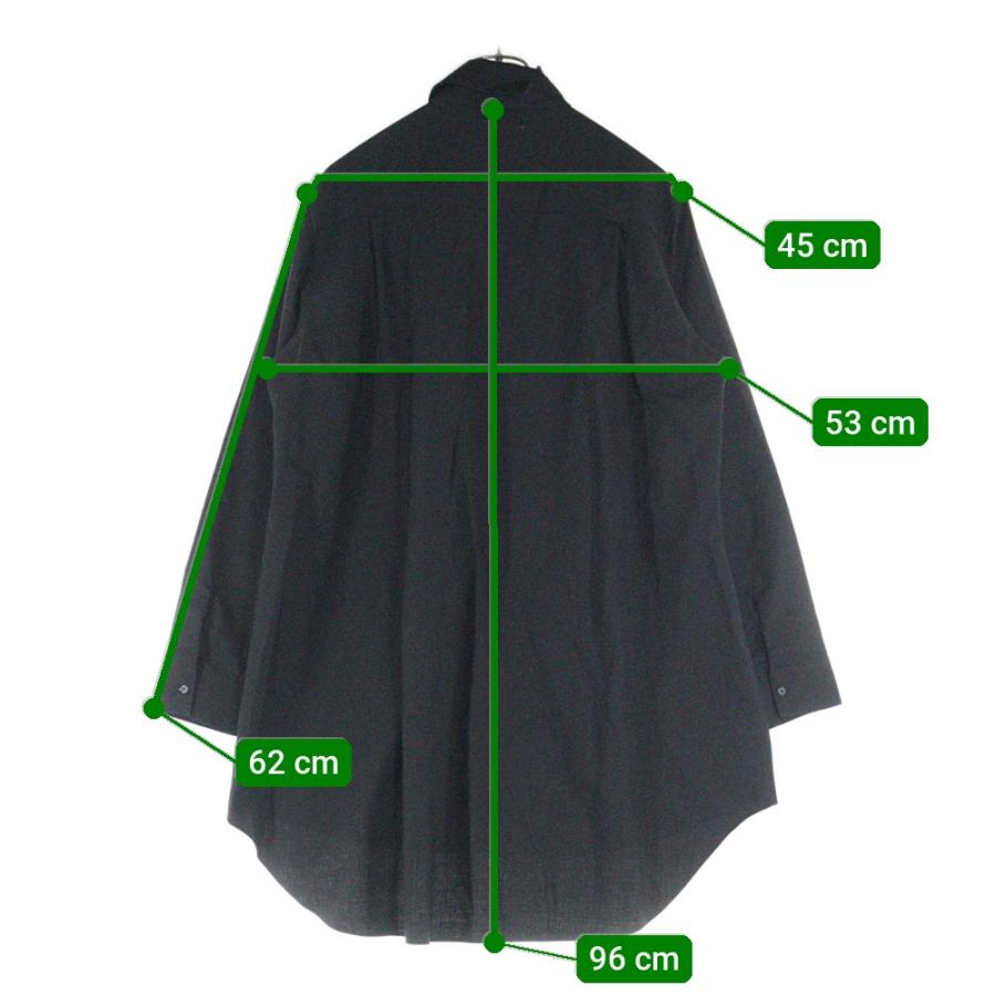 Ground Y グラウンドワイ 18AW アシンメトリーカラー ウール混長袖